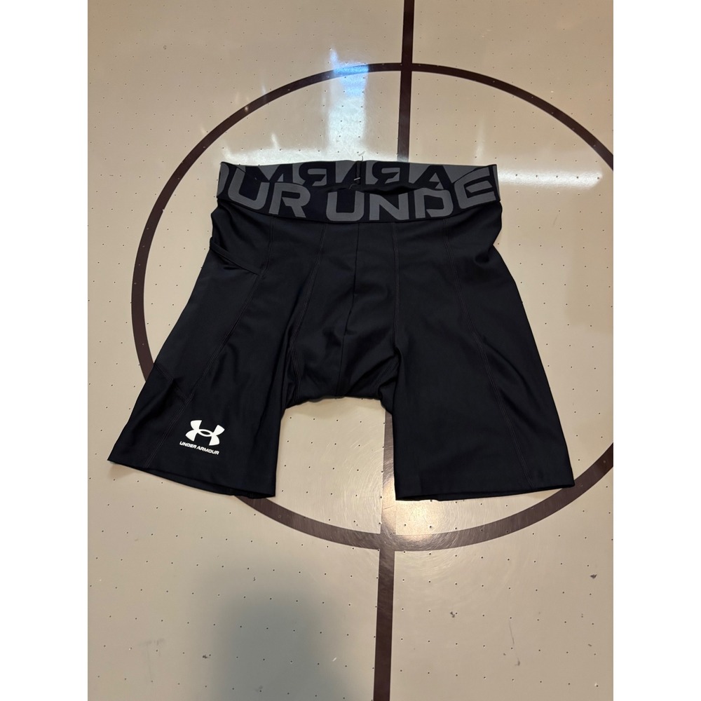 1272 Under Armour Mens HeatGear Armour Compression Shorts Black  Size Large